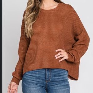 Crewneck cropped sweater